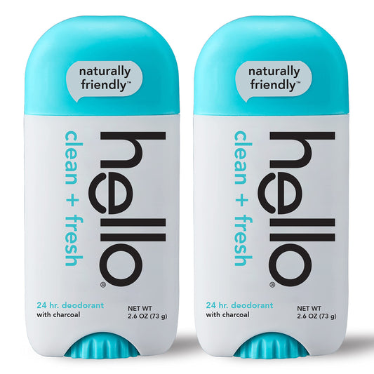hello Activated Charcoal Fresh and Clean Deodorant 2 Pack