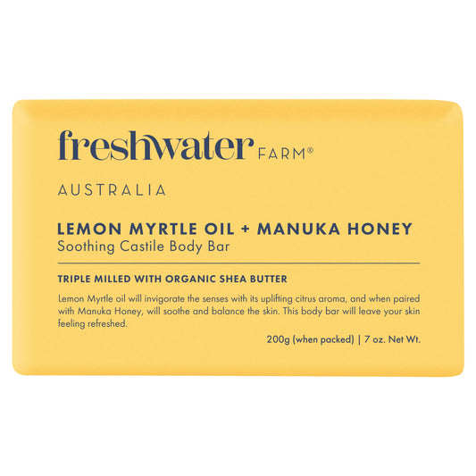 Freshwater Farm Australia Soap Bar - Lemon Myrtle Oil+Manuka Honey