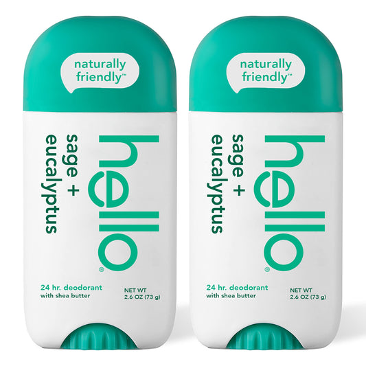 hello White Sage + Eucalyptus Deodorant With Shea Butter 2 Pack