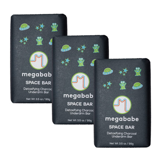 Megababe Underarm Bar Soap - Space Bar, Pack of 3
