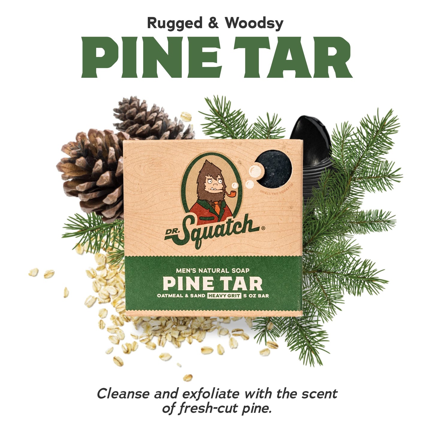 Dr. Squatch Bar Soap - Pine Tar, Pack of 3