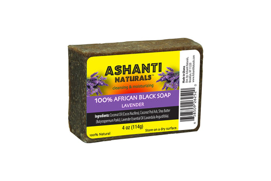 Ashanti Naturals Authentic African Black Soap Bar - Lavender